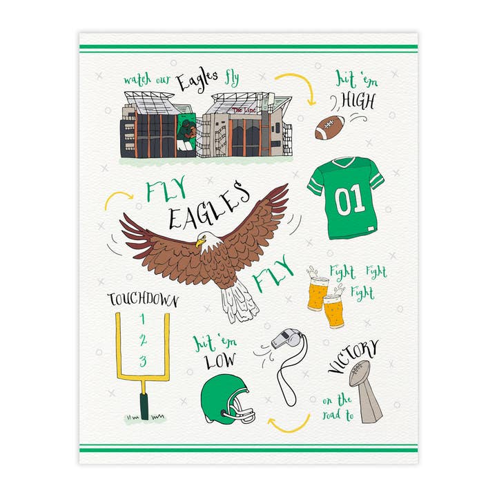 Joli Pop Paper Co. - Wholesale Art Print - Fly Eagles Fly Print