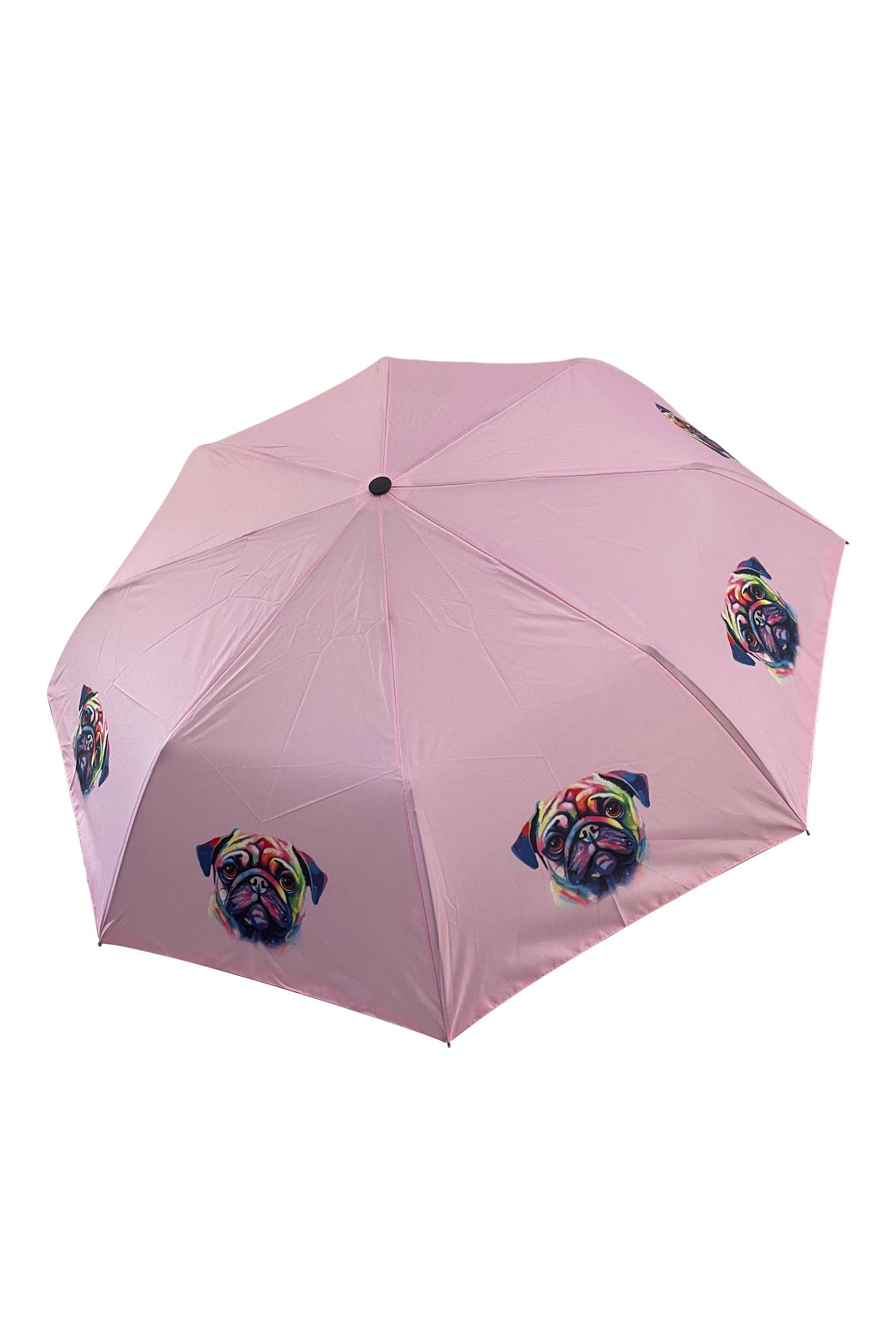 Multi Pug Dog Print Umbrella (Short) for wholesale on Faire