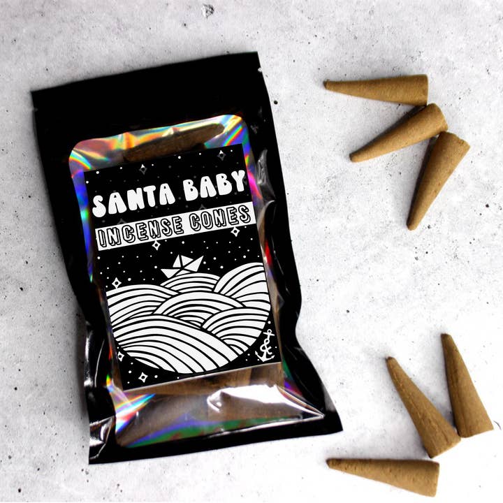 Père Noël | Cônes d'encens | Cônes à reflux pour la vente par Cosmically Misplaced