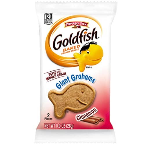 Long Island Candy Factory - Wholesale Cookie - Giant Grahams Shaped Goldfish Cinnamon 0.9 oz 30ct0