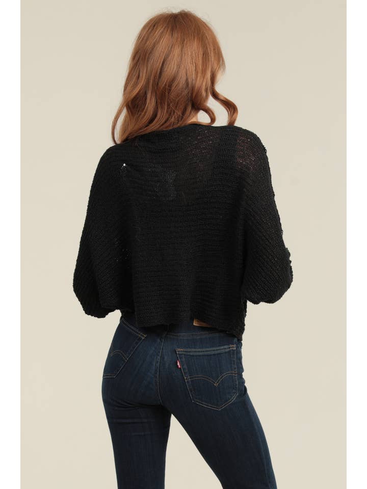 ANGIE - Wholesale Cardigan - Women's - XHT54-ASIS TWO TIE FRONT BAT WING LIGHT WEIGHT CARDIGAN SWEA8