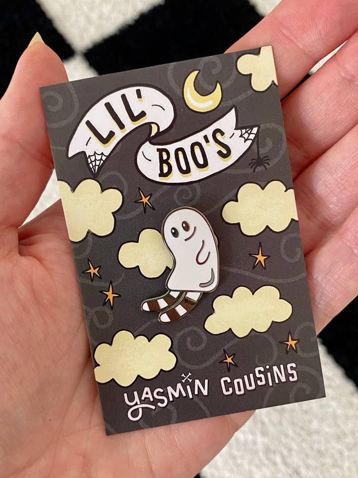 Ghost Hard Enamel Pin | Cute Halloween Pin | Spooky Lapel (Copy) for wholesale by Yasmin Cousins