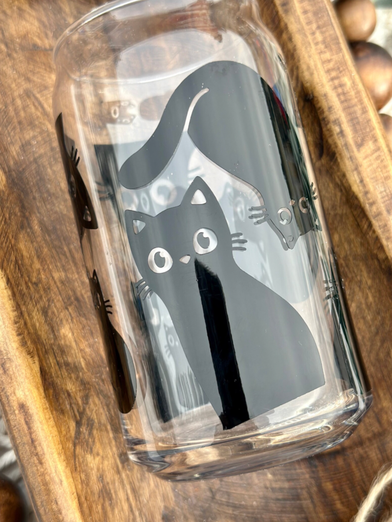 Bonita Bella Creations - Wholesale Drinking Glass/Cup - Cat Beer Can Glass 16oz or 20oz2