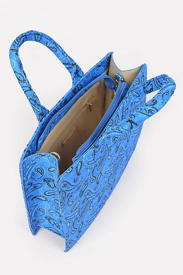 Shop Neighbors - Wholesale Tote Bag - Women's - Bandana Medium Tote W/Wide Strap7