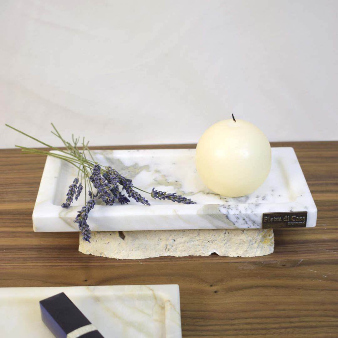 PIETRA DI CASA - Venta al por mayor Bandejas decorativas - Bandeja de mármol Calacatta Vagli italiana PAPA ALANA6