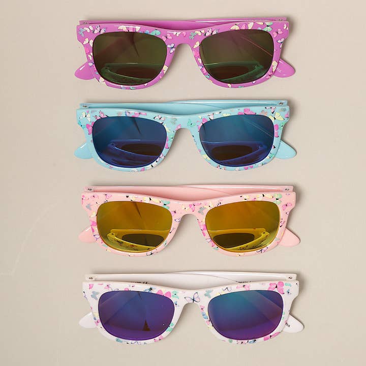 ASSORTED COLOR Kids Colorful Butterfly Pattern Sunglasses for wholesale on Faire
