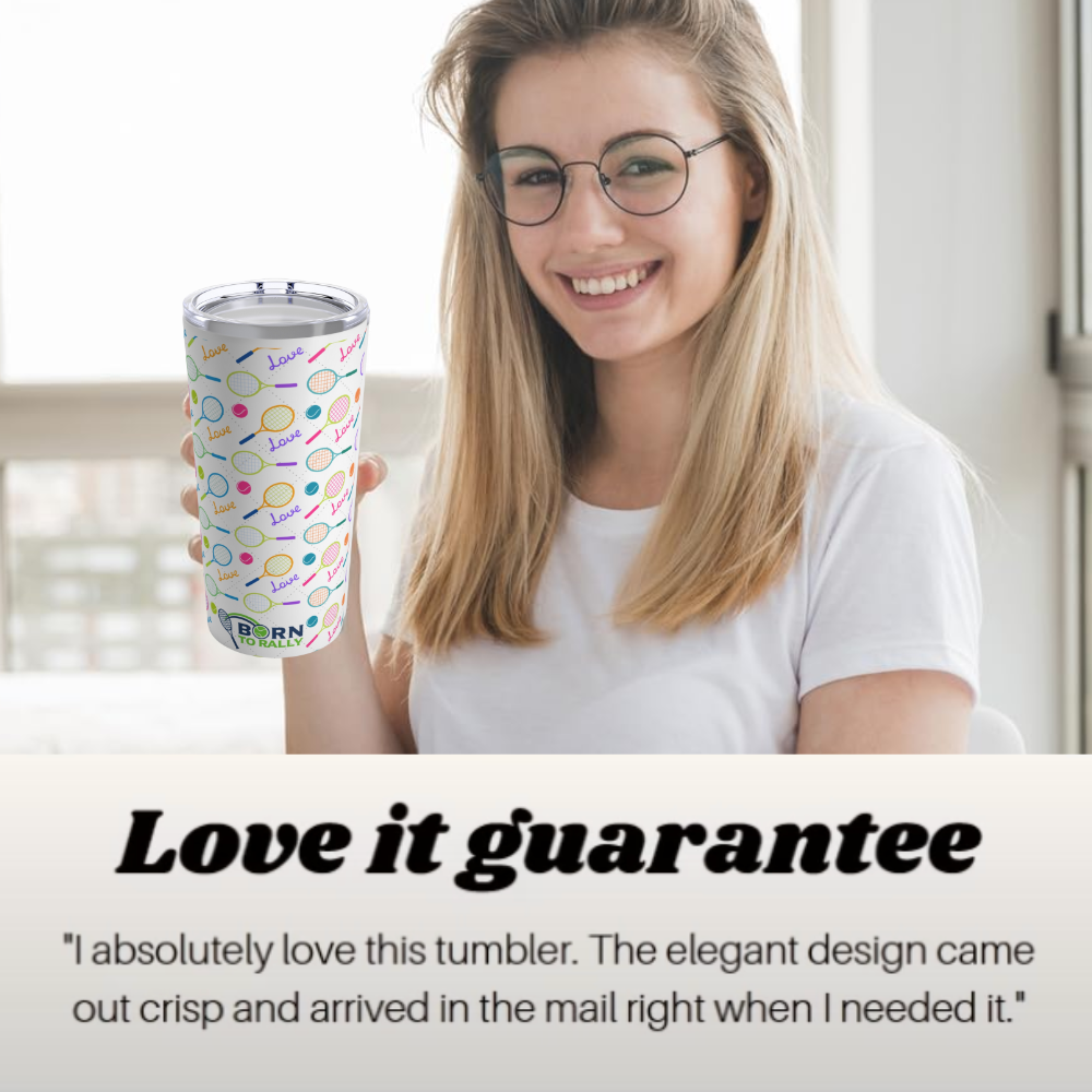 Born to Rally - Wholesale Geïsoleerd drinkgerei - Tennisbeker 20 oz - Love Rackets - Drinkgerei voor op reis7