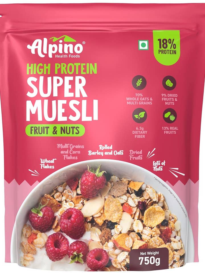 Alpino Super Muesli Fruit & Nuts 750 G for wholesale by Alpino