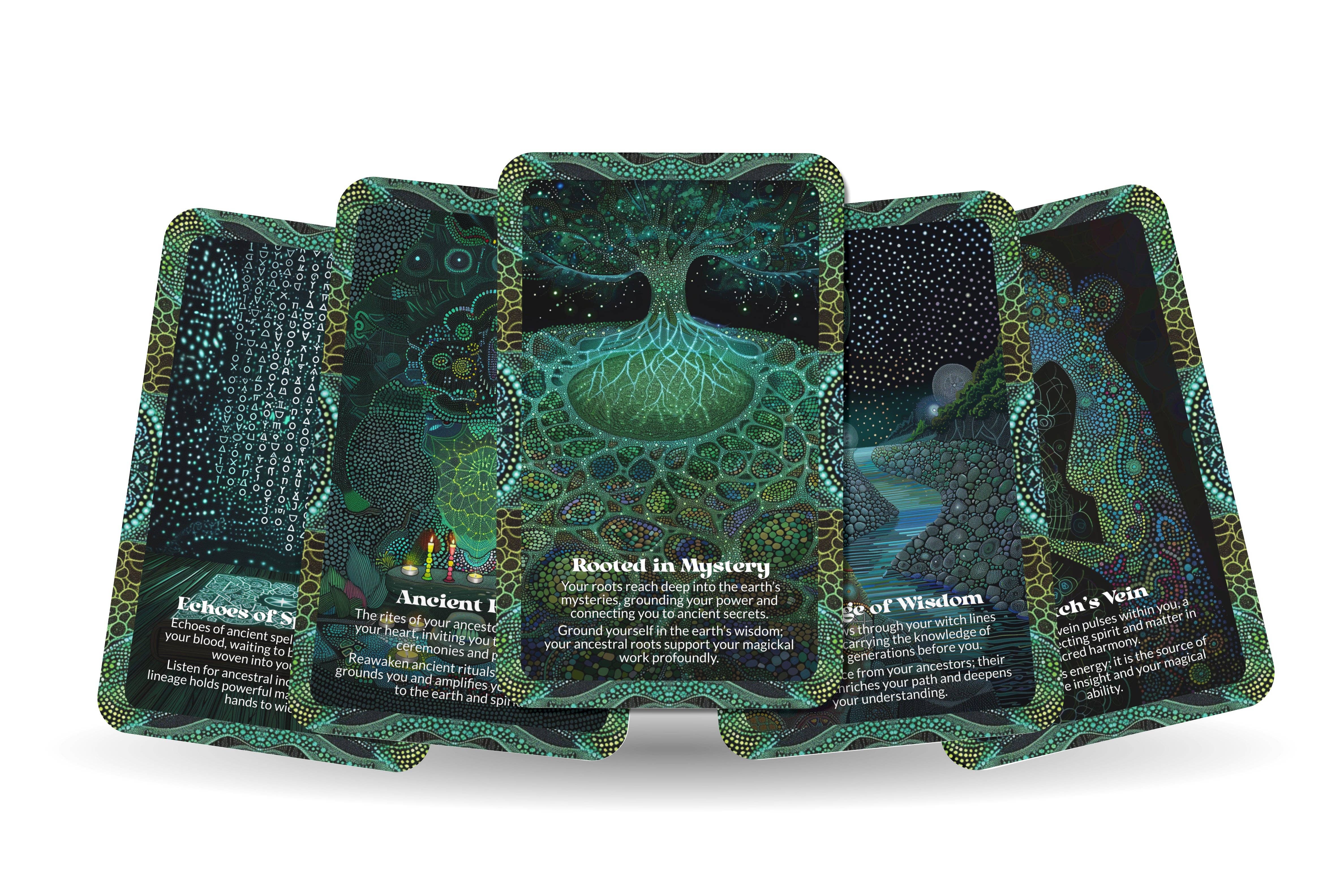 Ibiza Tarot USA - Wholesale Tarot Cards - Witch Lines Ancestral Magick Oracle Deck – 22 Cards7