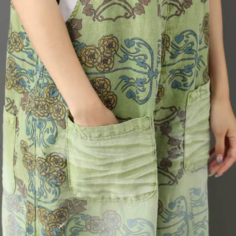 Serenity Collective - Wholesale Overalls - Women's - Denim Vintage Print Overall Jumper5