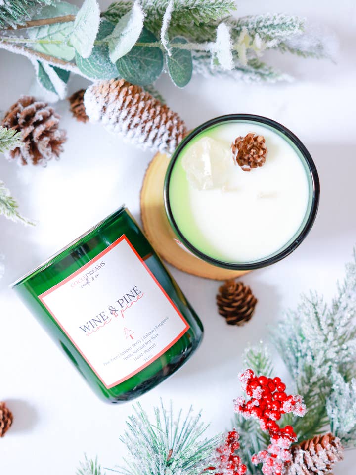 WINE & PINE for wholesale by Coco Dreams Candle & Co LLC