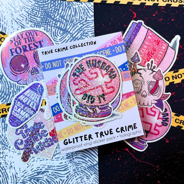 Pack d'autocollants True Crime à paillettes | HOLOGRAPHIE IMPERMÉABLE pour la vente par Forge de Sol