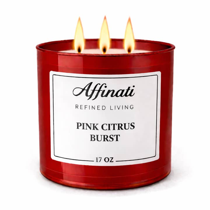 Vela de 3 mechas de explosión de cítricos rosados para venta al por mayor de Affinati