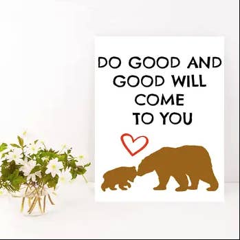 Poster positivo per la cura di sé - Fai del bene e il bene verrà da te per la vendita all'ingrosso da parte di Maqoba