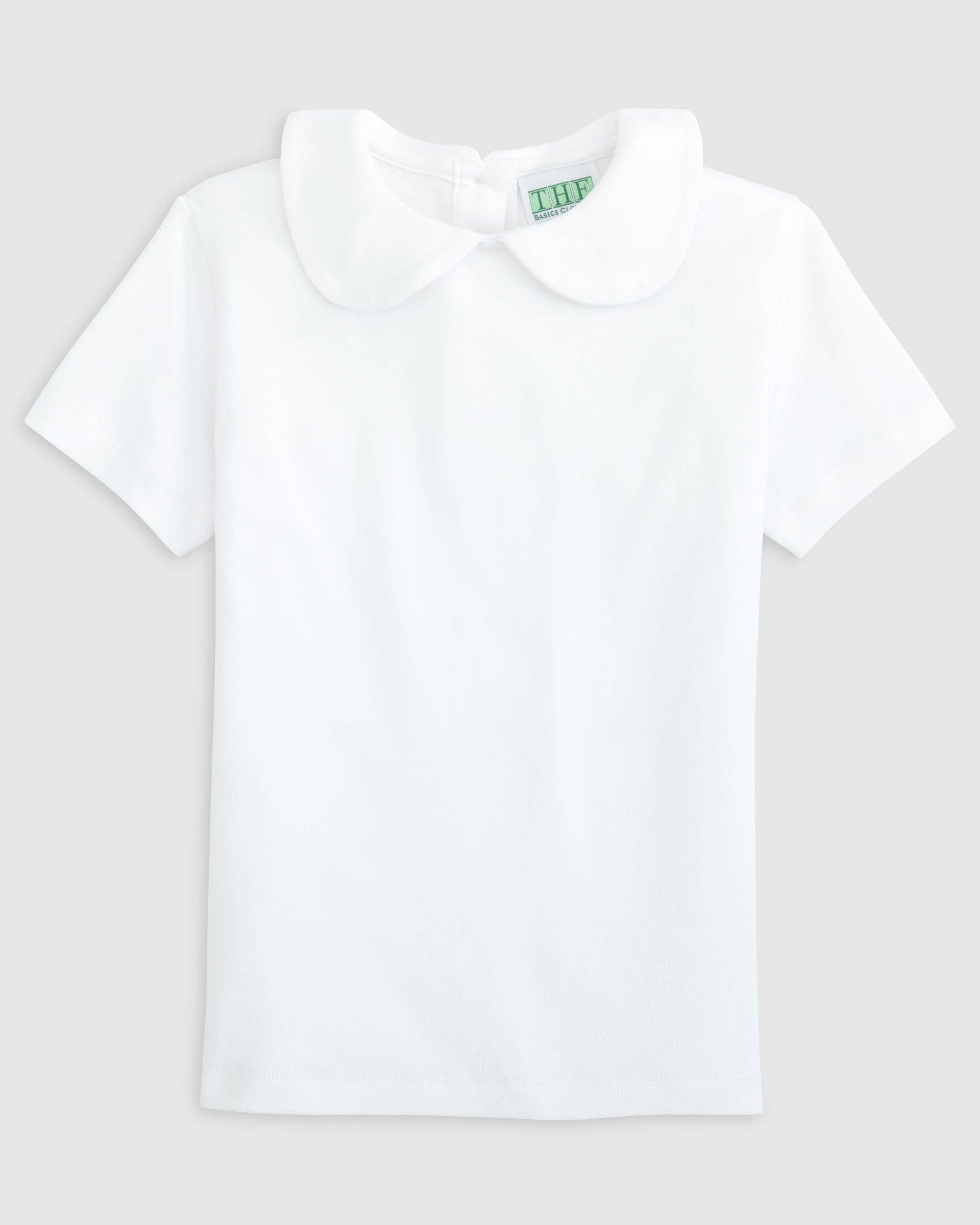 Posh Pickle – Großhandel T-Shirt – Kinder – Weißes Kurzärmliges Peter Pan Strickhemd0