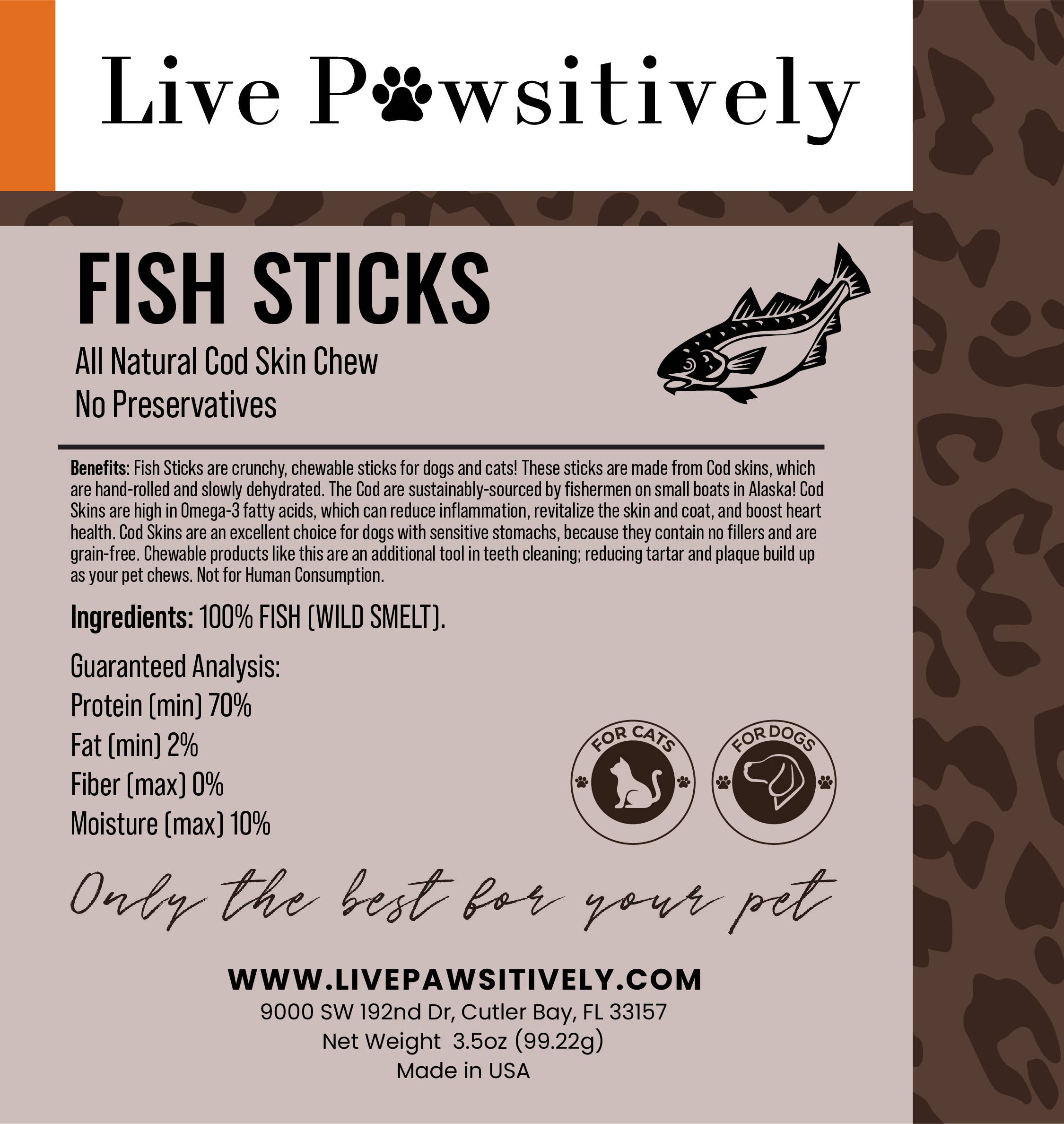 Live Pawsitive - Wholesale Pet Treats - Dog - Fish Sticks2