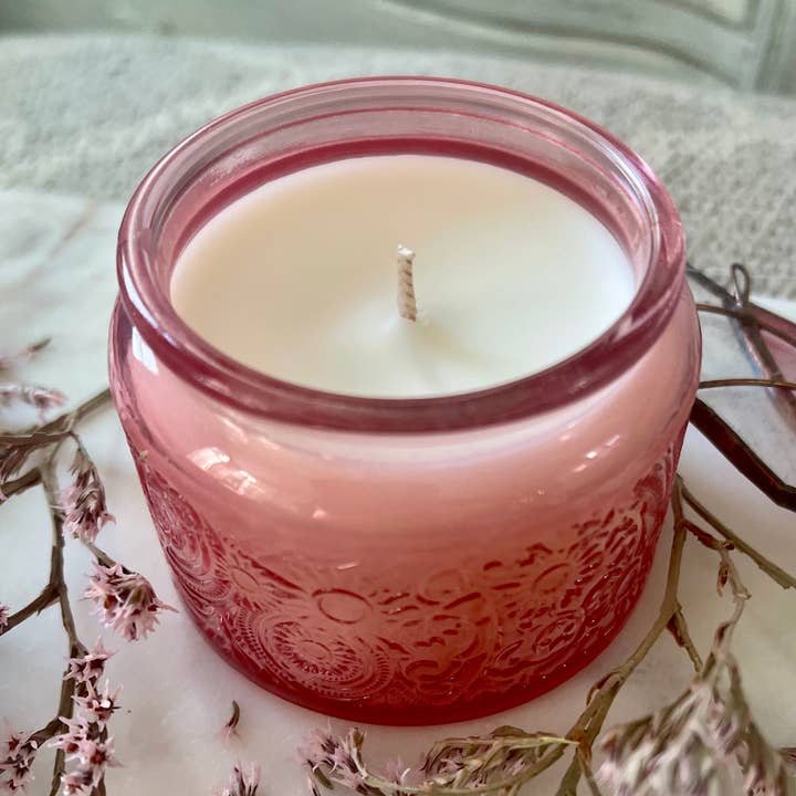 Embossed Pink Candles and other Purchase wholesale embossed glass jars. Free returns & net 60 terms on Faire trending on Faire.
