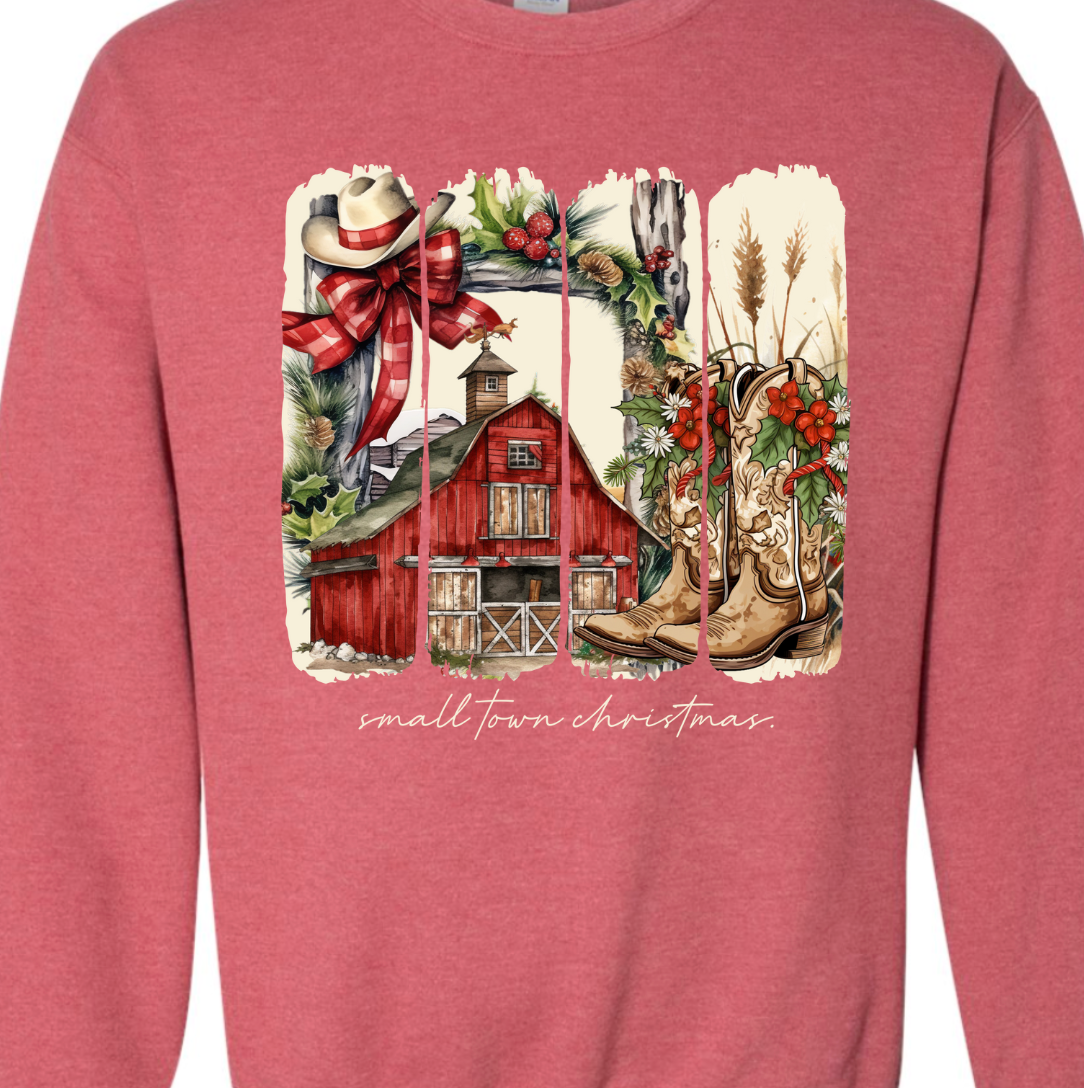 Kiki's Boutique - Wholesale Graphic Sweatshirt - Women's - Vintage Small Town Christmas Crewneck Sweatshirt 3