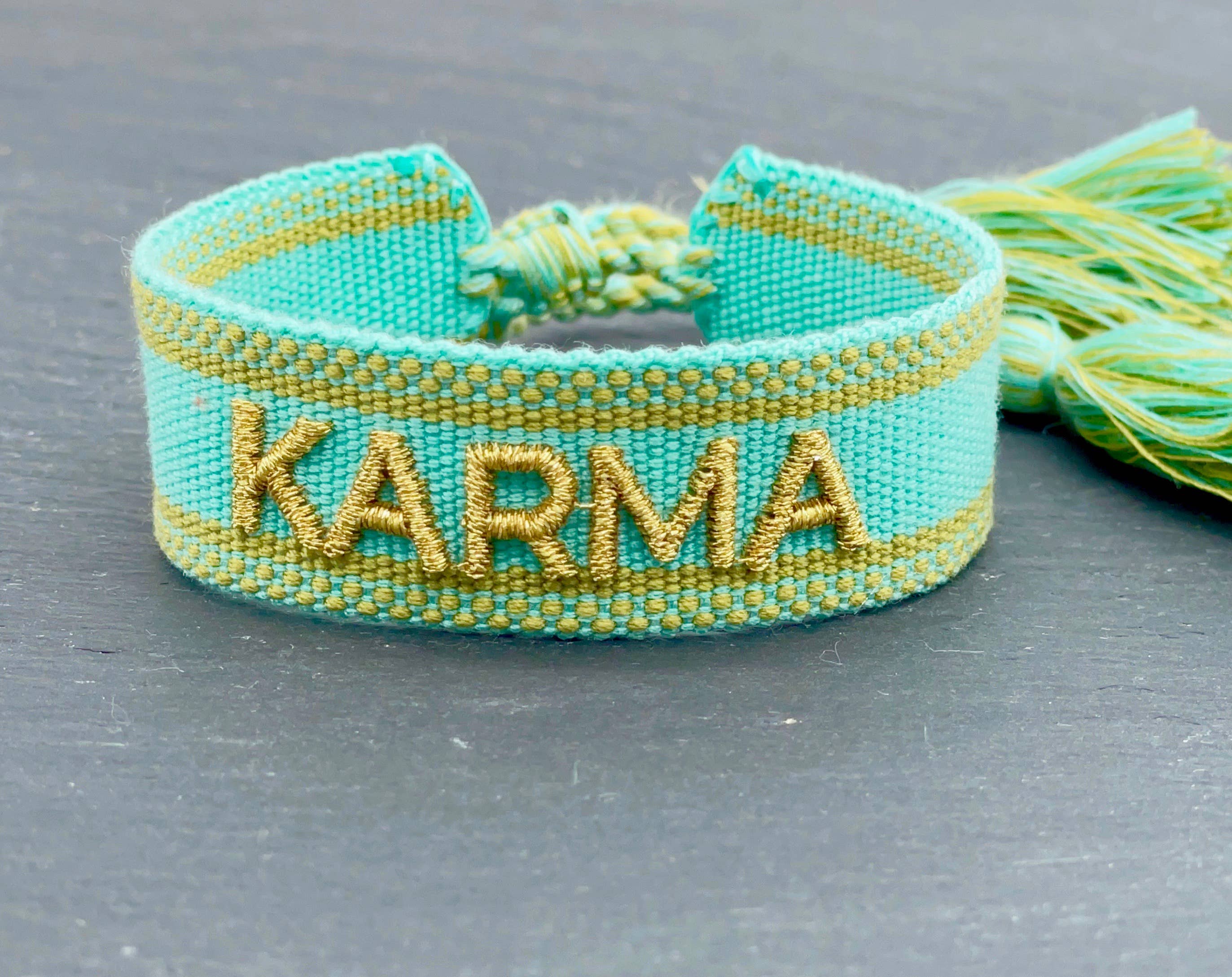 Parsley & Pepper - Wholesale Woven/Braided Bracelet - KARMA statement bracelet woven, embroidered4