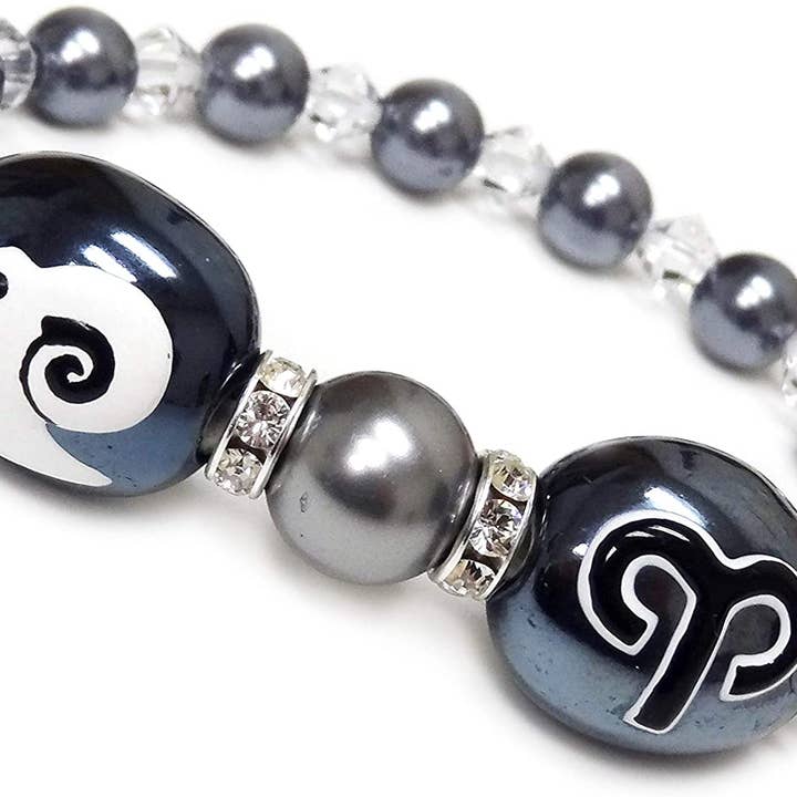 Fiona Accessories – Großhandel Perlenarmband – Sternzeichen Swarovski Perlen Stretch Armband Sternzeichen Schmuck