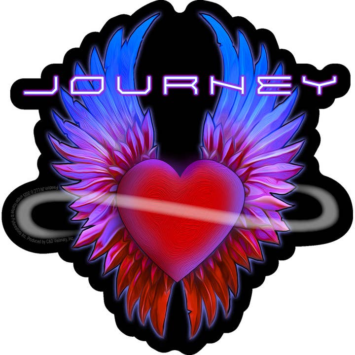 Sticker - Journey - Wings And Heart Logo for wholesale by Square Deal Recordings & Supplies