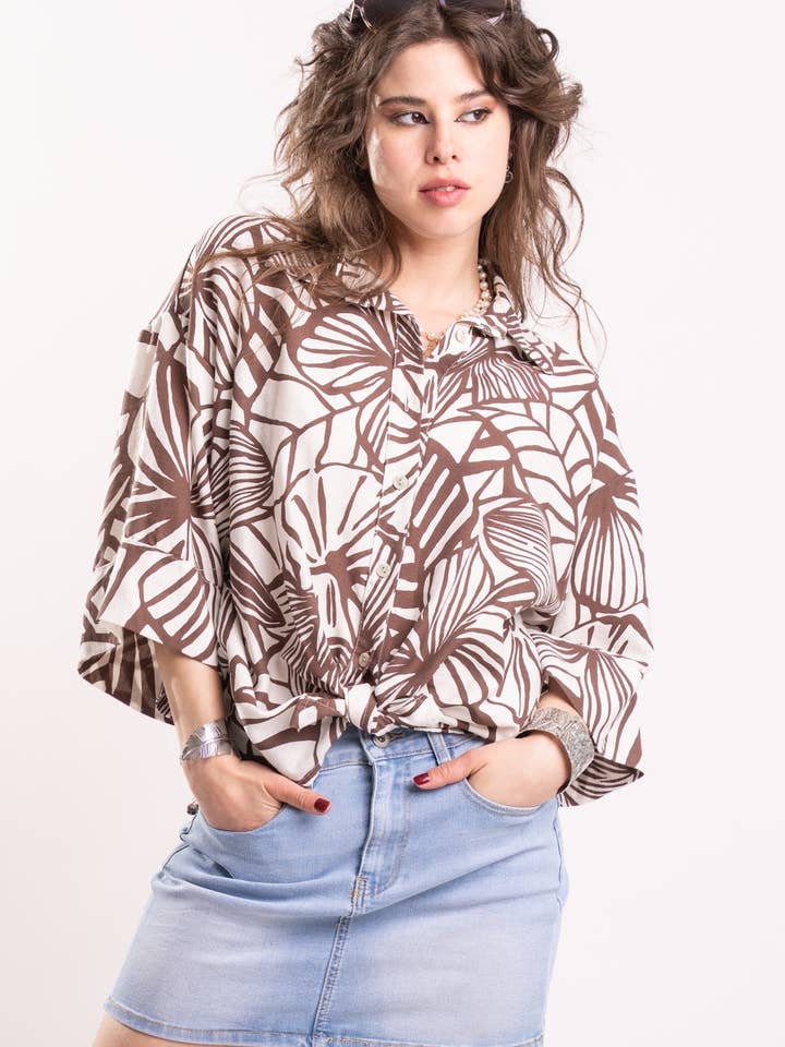 JCL Fashion - Wholesale Button Down Shirt - Women's - LARA 25 Blouse1