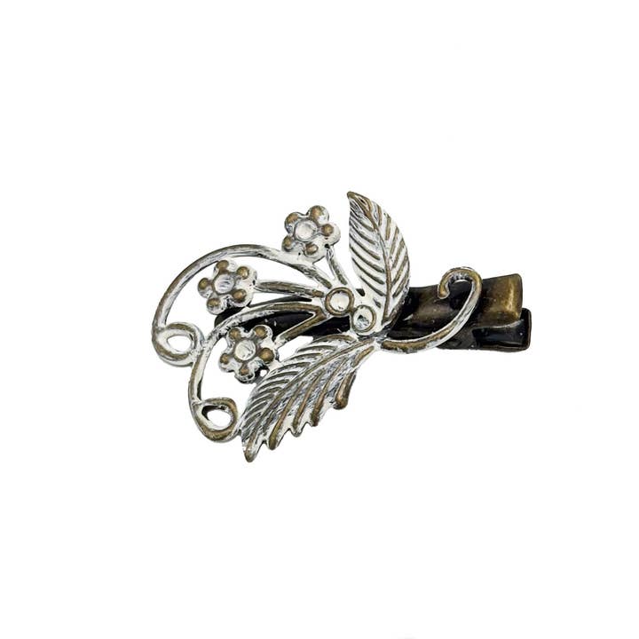 Gleeful Peacock - Wholesale Hair Clip - Women's - Tendrils Vine and Floral Bohemian Hair Clip2