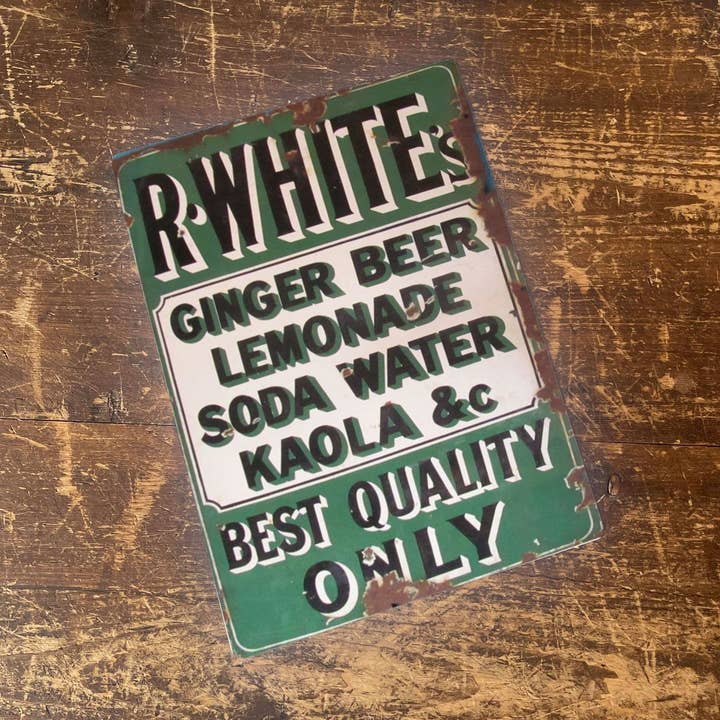 The British Metal Signs Company - Vendita all'ingrosso Cartelli - R.Whites lemonade - Targa pubblicitaria da parete in metallo0
