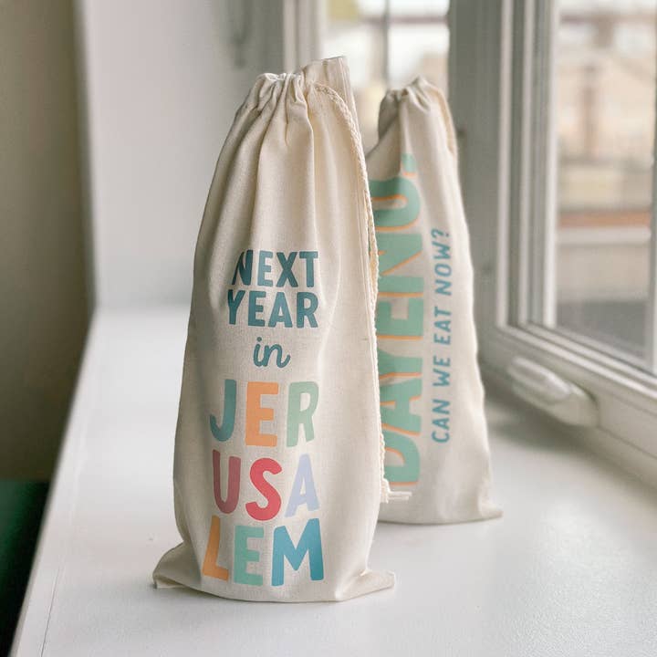 Sac à vin de la Pâque (toile) pour la vente par Love Always, Audrey