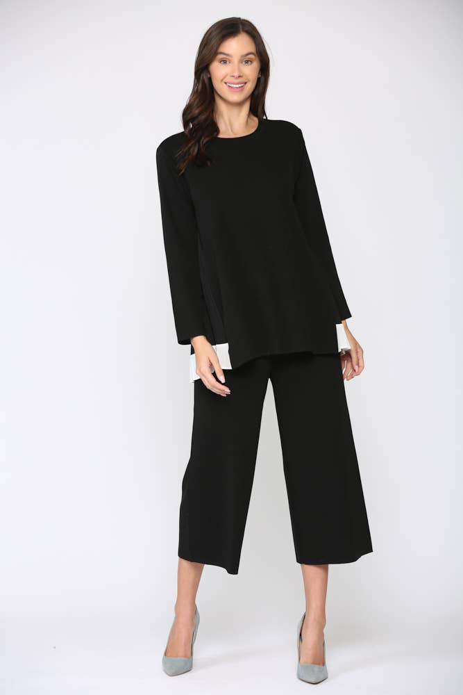 Joh Apparel – Großhandel Tunika – Damen – Summa Gerippter Strick mit Akkordean-Plissee-Rücken6