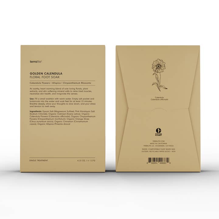 Infusão Floral de Calêndula Dourada para Pés (Tratamento Único) por atacado de Terralite