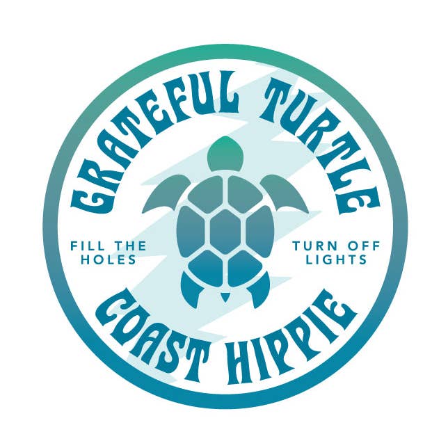 Grateful Turtle Sticker for wholesale by Coast Hippie
