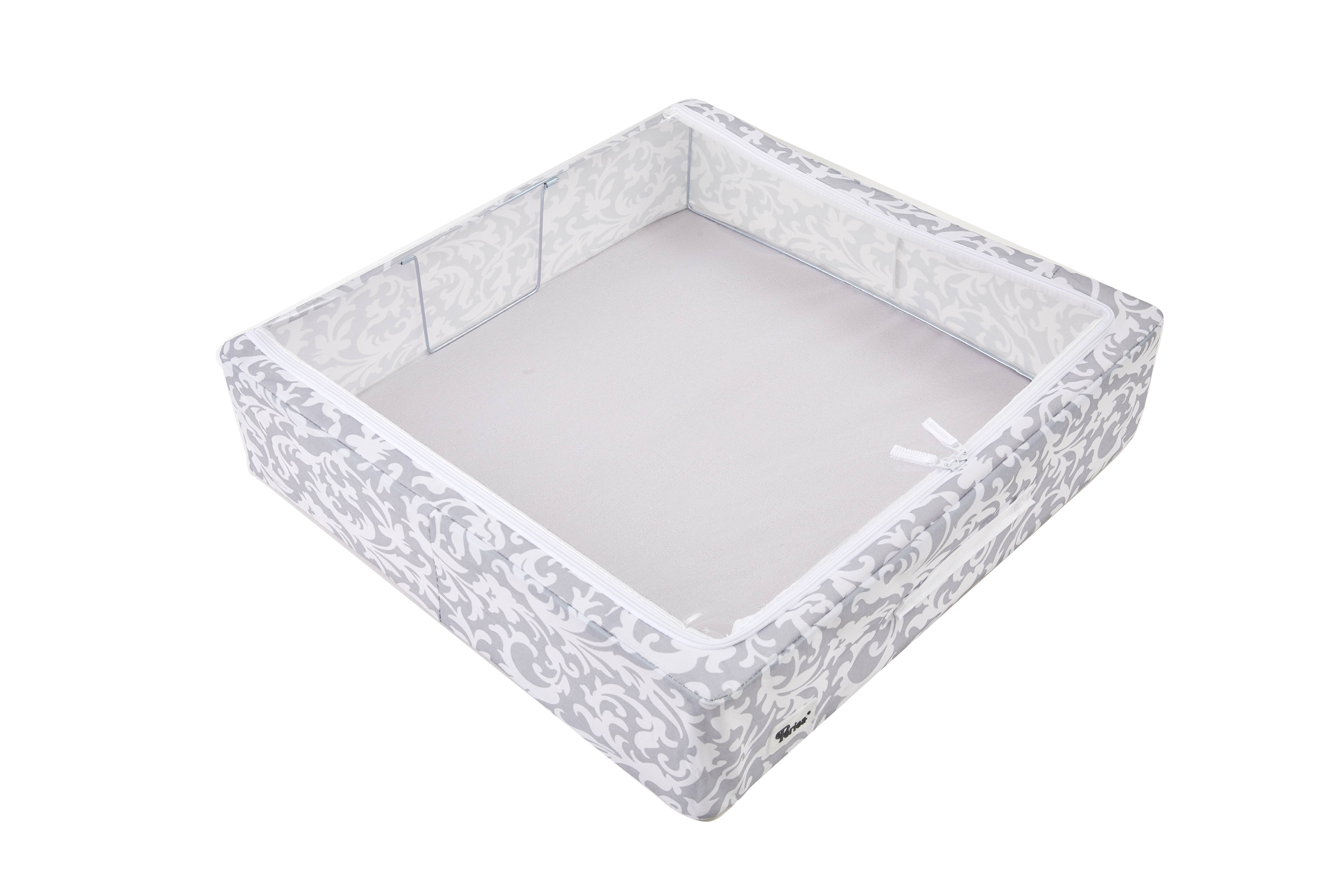 Periea - Vente Bacs de rangement - Boîte de rangement pliante fine Periea pour dessous de lit avec couvercle transparent à fermeture éclair14