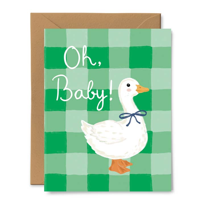 Baby Goose Card for wholesale by Pink Pigeon Studio