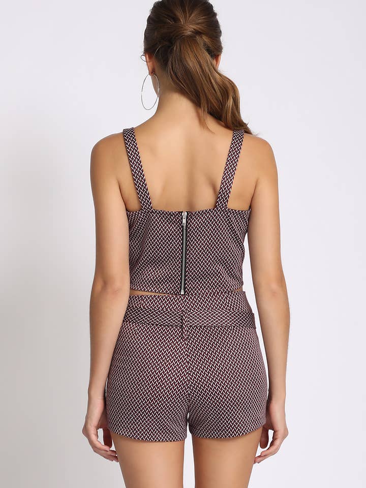 Sans Souci - Wholesale Bustier - Women's - CHEVRON BUSTIER CROP TOP - GST16292