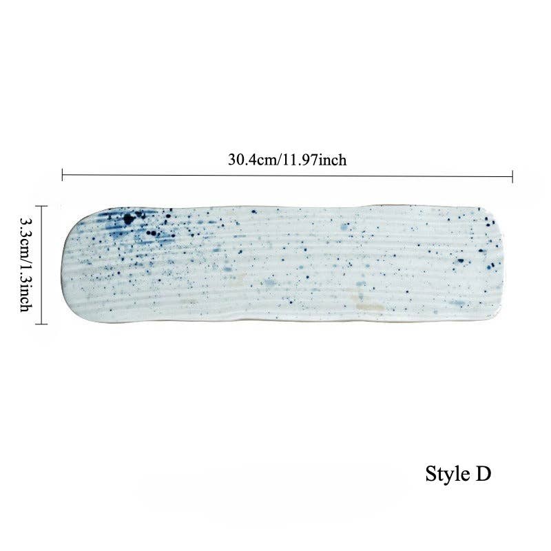 Gohobi （We cover U.S. import duties） – wholesale Dinner plate – Gohobi Hand-Painted Rectangular Sushi Plate3