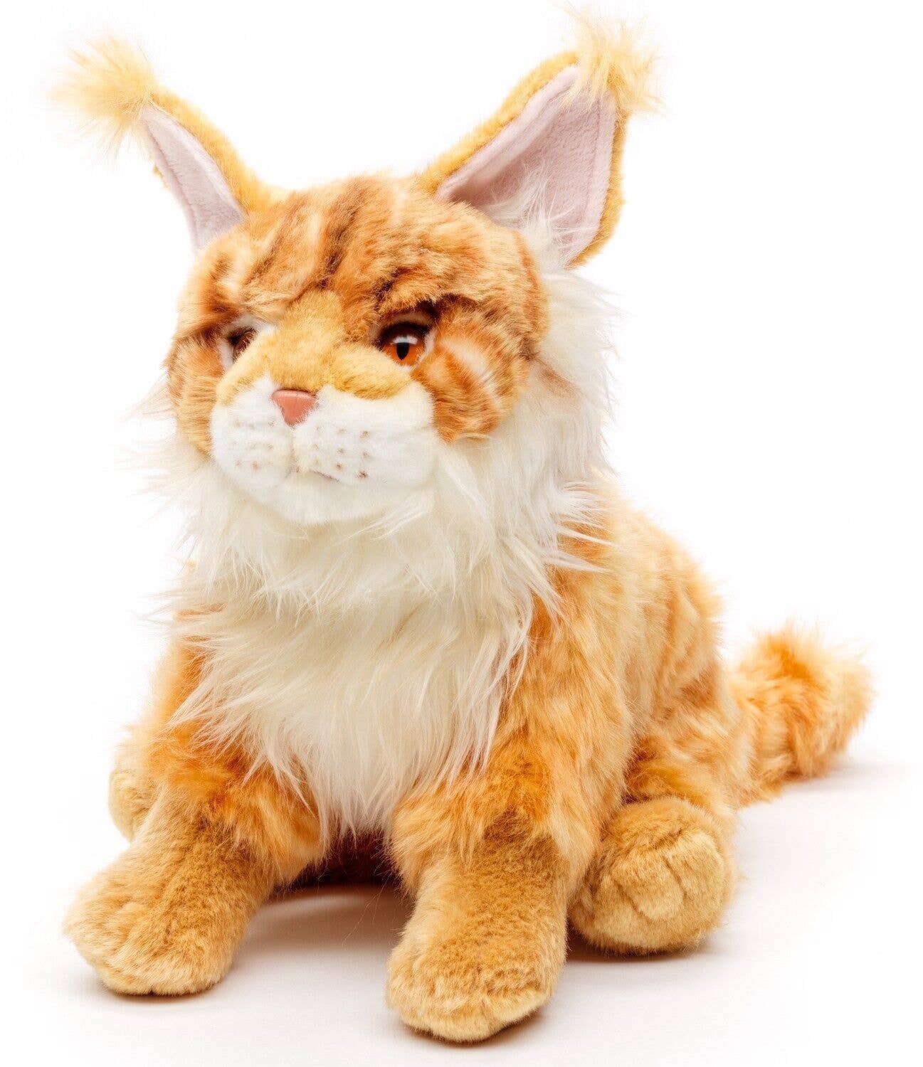 Uni Toys - Wholesale Stuffed/Plush Toy - Kids & Baby - Maine coon cat, sitting (brown) - cuddly/plush toy