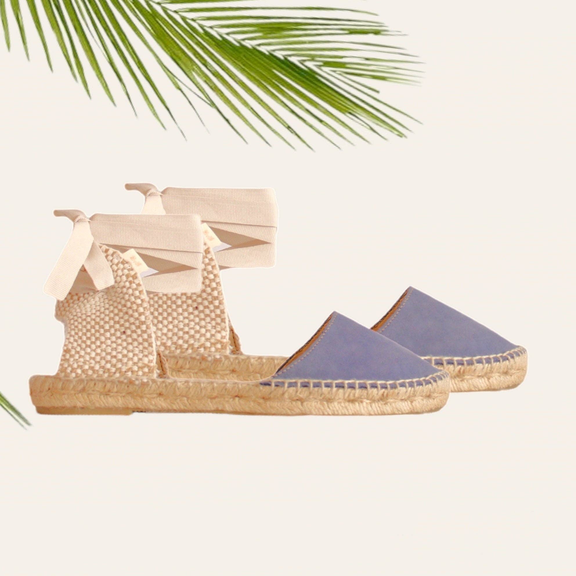 Las Mediterraneas - Wholesale Sandals - Women's - Flat suede espadrilles for women - Size 35 to 457