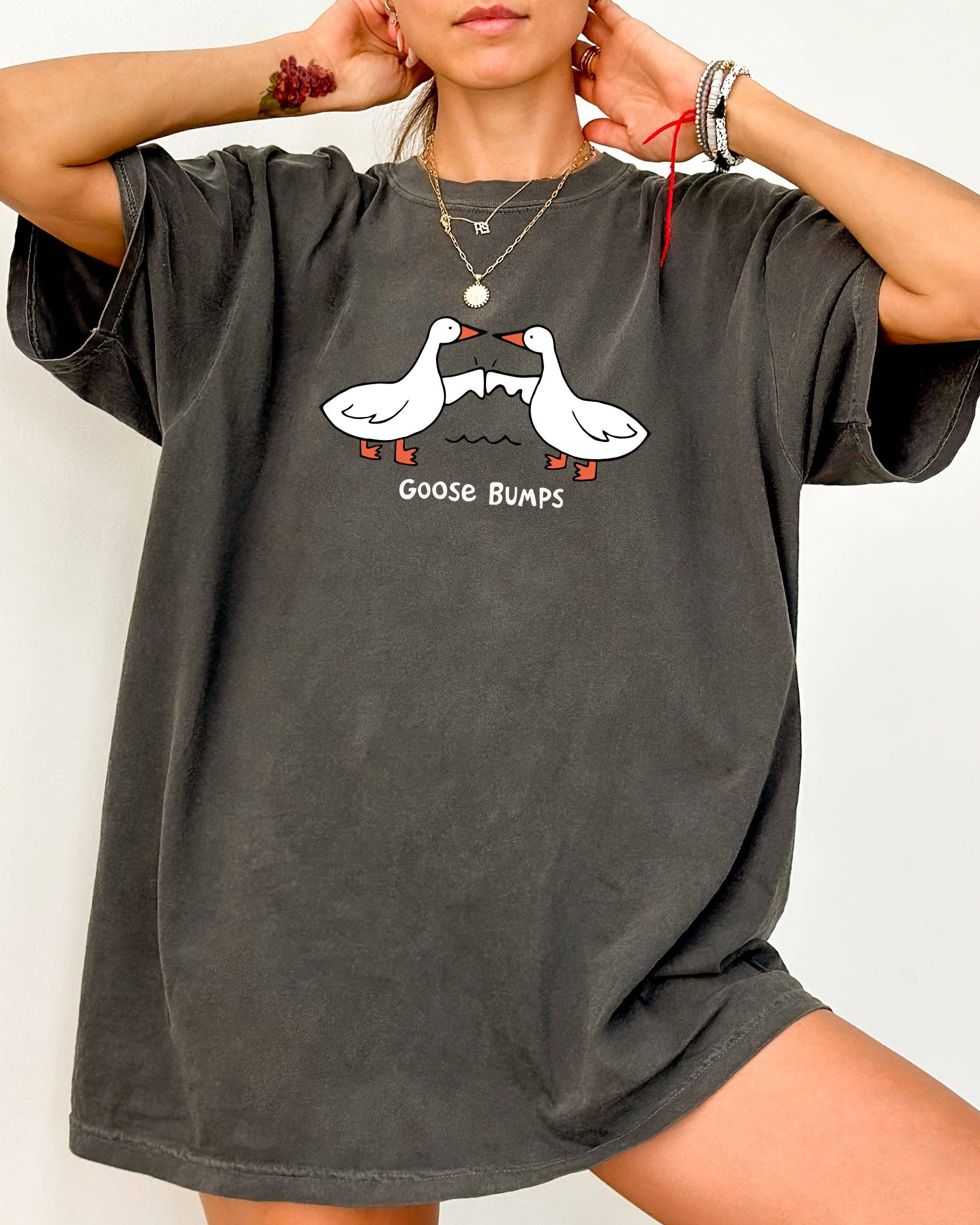 Refinery Number One LLC - Wholesale Screen Printed T-Shirt - Women's - Goose Bumps, Funny, Meme, Joke, Aesthetic, Cute Shirt4