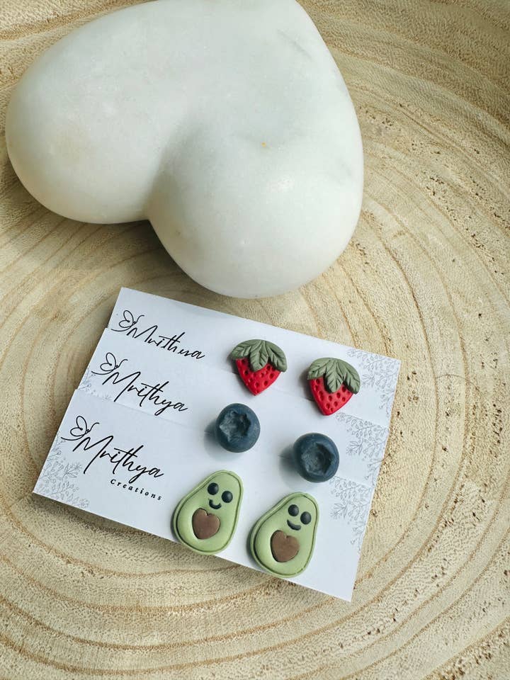 Fruits - Vegetables Studs for wholesale by Mrithya Creations