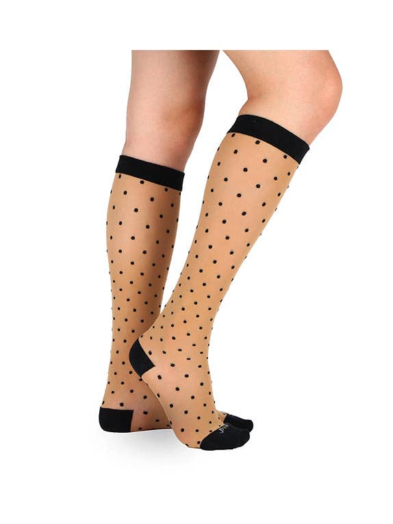 Ja-vie - Wholesale Socks – Women's - Ultra Light Compression Socks - Semi Sheer Stocking Knee High - 3 Pack7