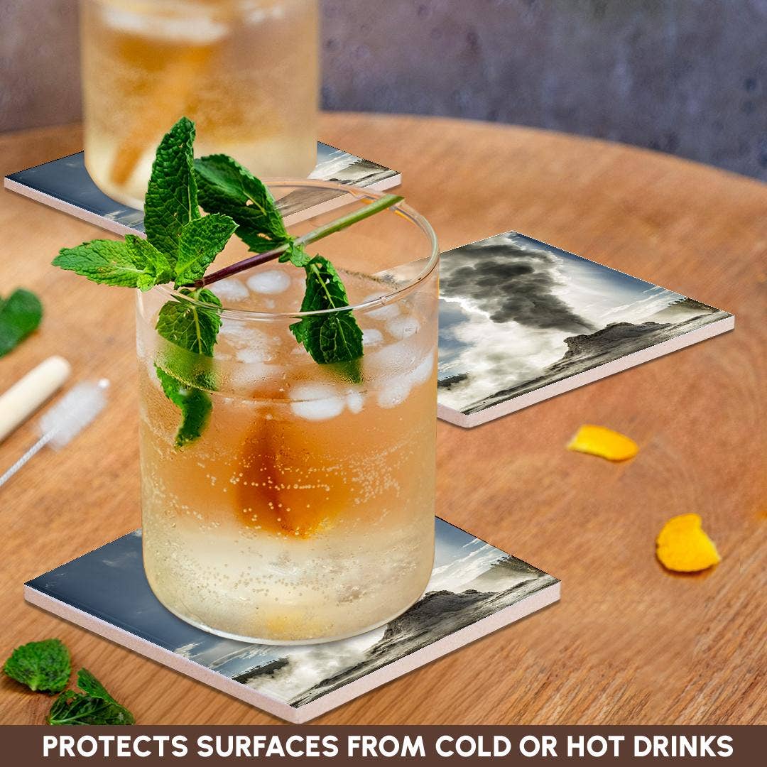 3dRose - Wholesale Coasters - 3dRose, Castle Geyser erupting, Upper Geyser Basin, Yellowstone NP, Wyoming, Coaster2