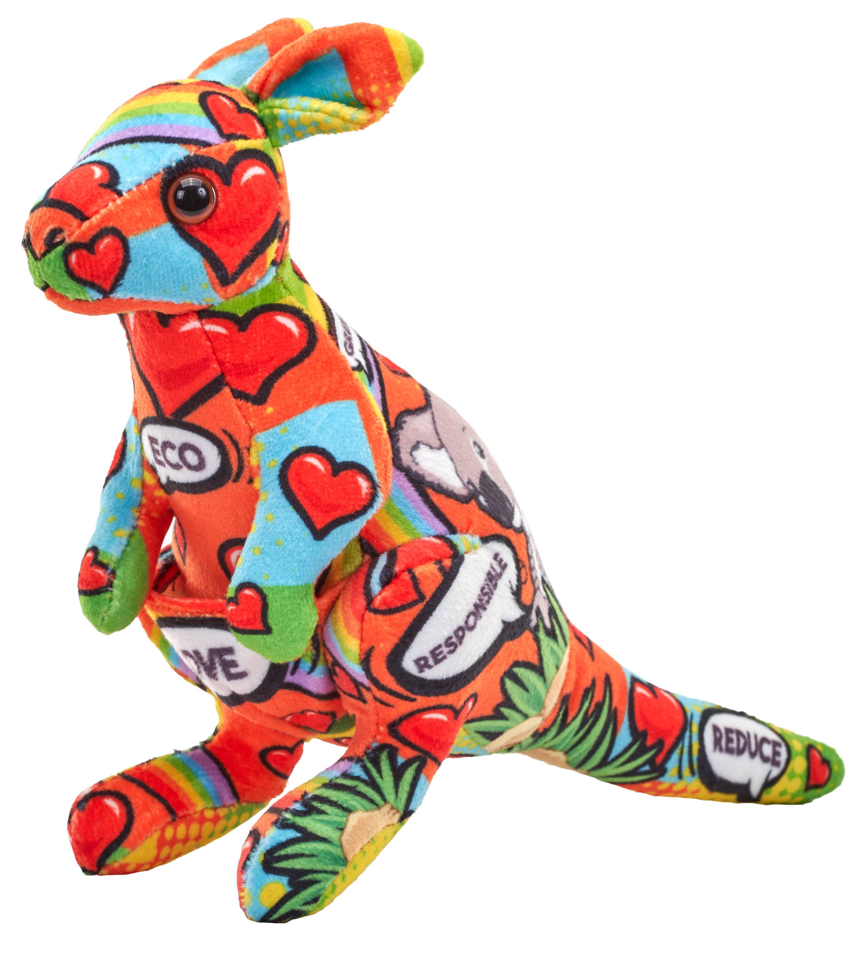 Wild Republic - Wholesale Stuffed/Plush Toy - Kids & Baby - Message-Mini Kangaroo Stuffed Animal 5.5"0