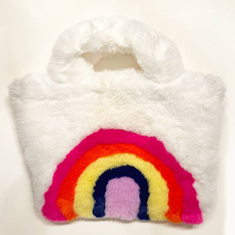 Sparkle Sisters by Couture Clips - Wholesale Tote Bag - Kids - Furry Rainbow Tote1