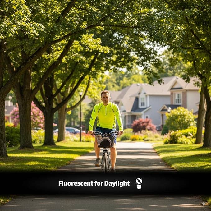 ReflecToes - Wholesale Athletic Top - Men's - Reflective Cycling Jersey | Half Zip Fluorescent Shirt, 3 Pockets, Long or Short Sleeve6