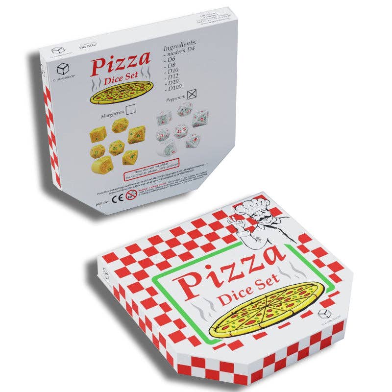 Cardshouse - Wholesale Dice - Q WORKSHOP Pizza Dice Set Pepperoni0