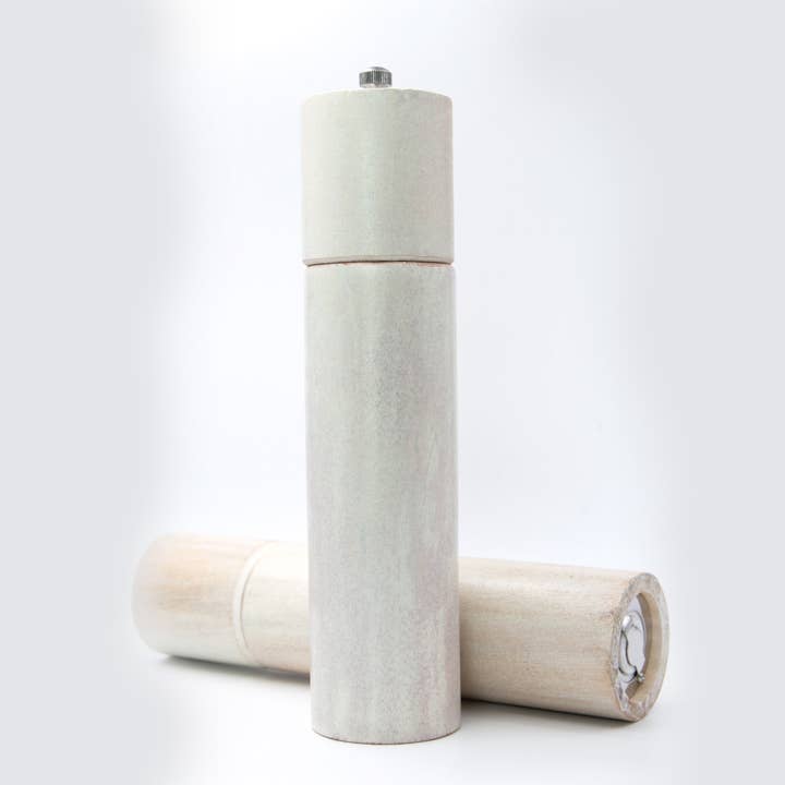 Heritage Lace - Wholesale Spice Mill - Artisan Wood White Mango Salt & Pepper Mill Set of 23