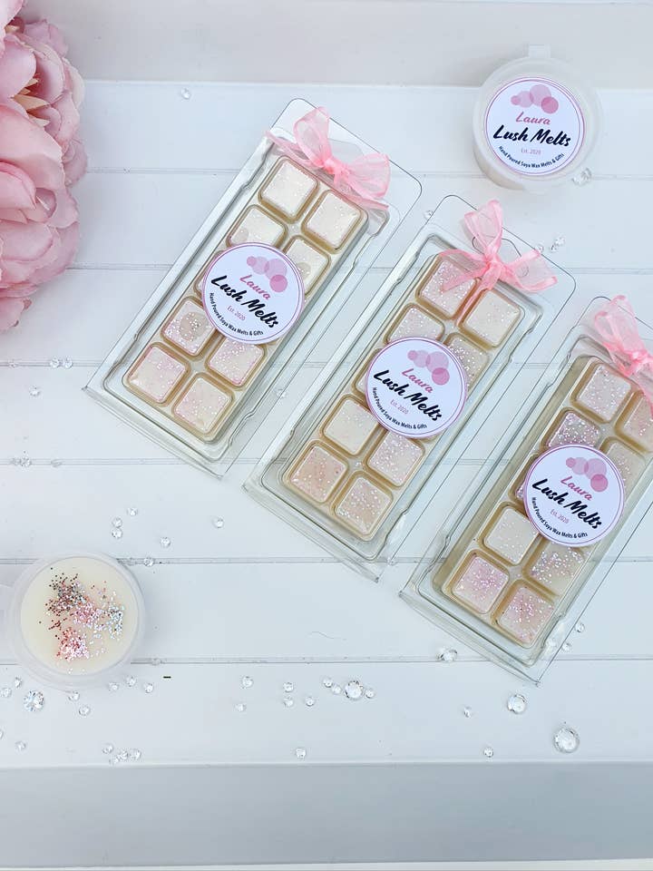 Madame Coco Soya Wax Melt Snap Bar Clam Shell for wholesale by The Laura Lush Boutique