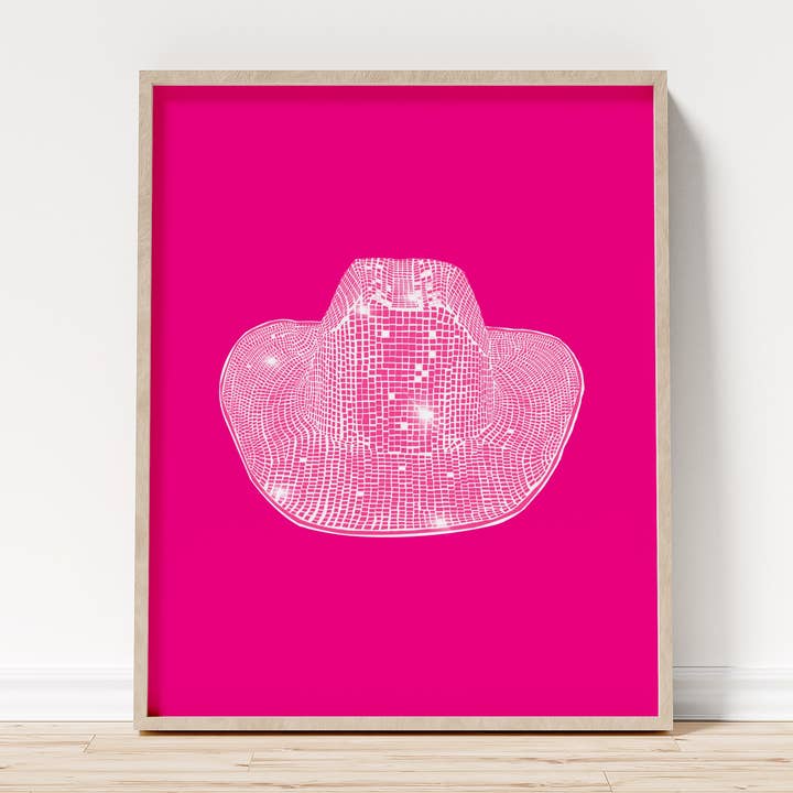 Cowboy Disco Hat Kunsttryk - Forfra Visning for engroshandel hos HoldThatPunch