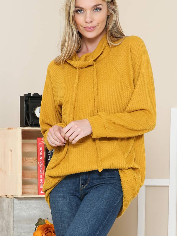 TURTLE NECK TUNIC TOP for wholesale by Burgundy Apparel